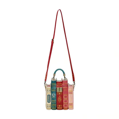 Vintage Stacked Book Novelty Handbag