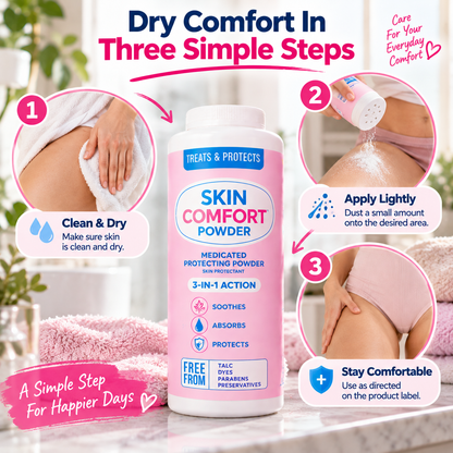 🌸 DryComfort™ Skin Comfort Powder – 💧 Daily Moisture & Friction Care