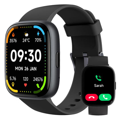 ⌚💖 Smartwatch con Chiamate Intelligenti! 🎙️ Assistente Vocale, Fitness Tracker, 100+ Sport, IP68 Impermeabile 🌊, Tracker Sonno 😴, Batteria 30 Giorni 🔋, Display HD 1,83' Personalizzabile 📸 – App VeryFit