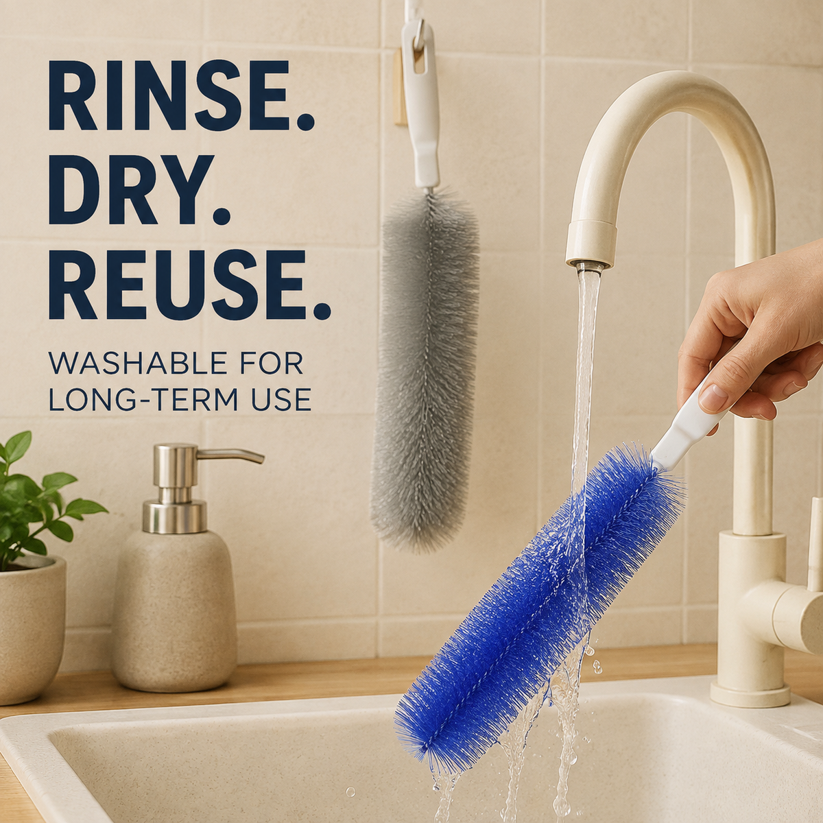 💖🎁Flexible Microfiber Fan Duster Brushes – Reusable Cleaning Tools (2/4 Pack)