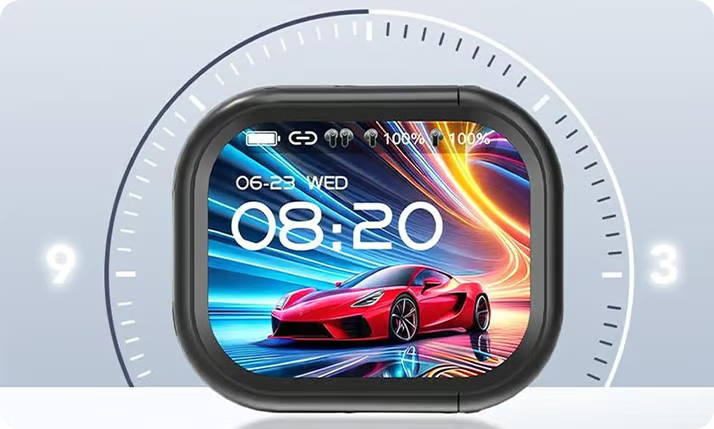 K10-AI-translator earbuds with smart display