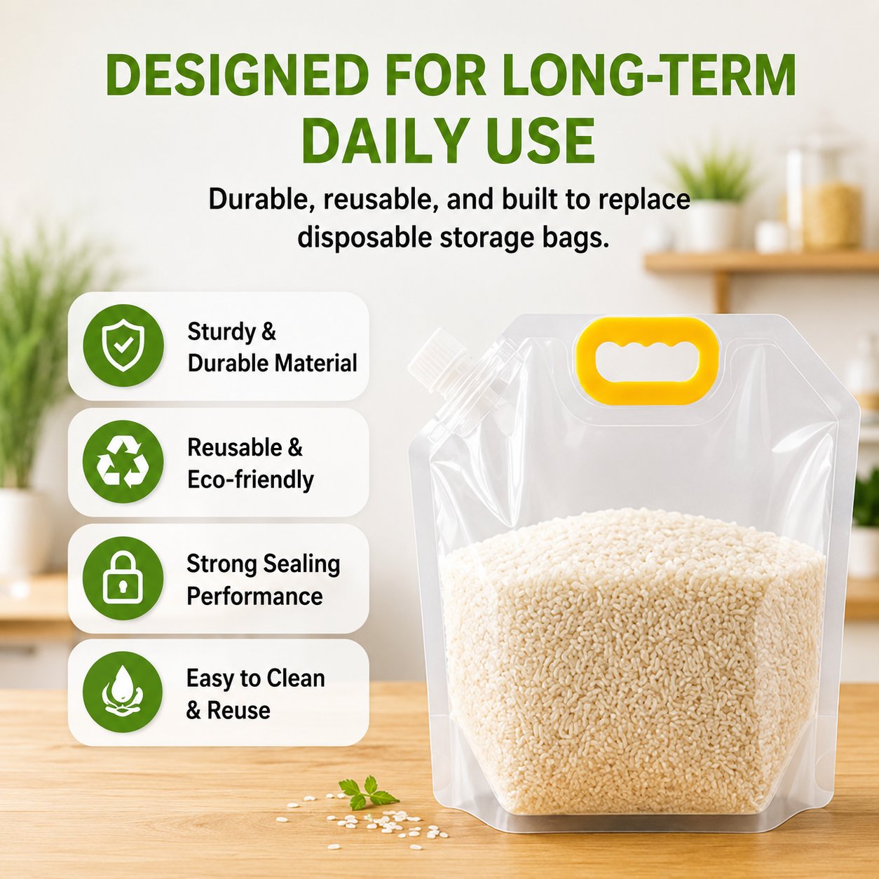 ✨Hot Sale 49%OFF🏠5-Pack Reusable Food Resealable Bags—Leak Proof Design To Prevent Liquid Spills.