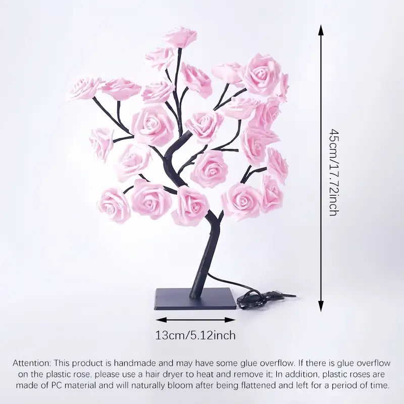 Rose-shaped night light