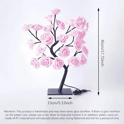 Rose-shaped night light
