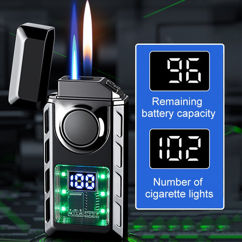 💯🔥Hot Sale🔥Multi-Functional Dual Flame Lighter with Colored Lights