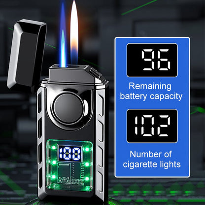 💯🔥Hot Sale🔥Multi-Functional Dual Flame Lighter with Colored Lights