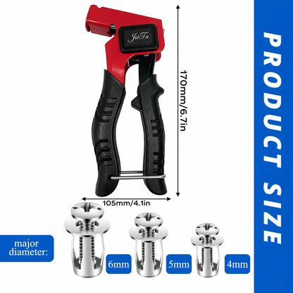 30Pcs Heavy-Duty Carbon Steel Button Rivet Locking Nuts Set