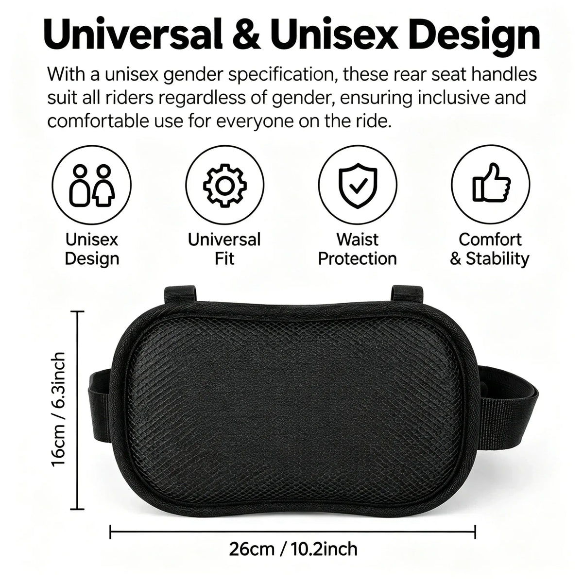 🏍️ Motorcycle Passenger Safety Grip – Rider-Worn Handle for More Comfortable & Confident Rides