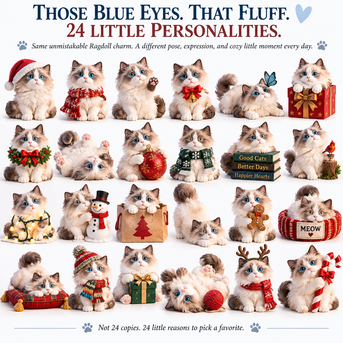 💙 24 Days of Ragdoll Love — Meet 24 Adorable Fluffy Friends, One Day at a Time