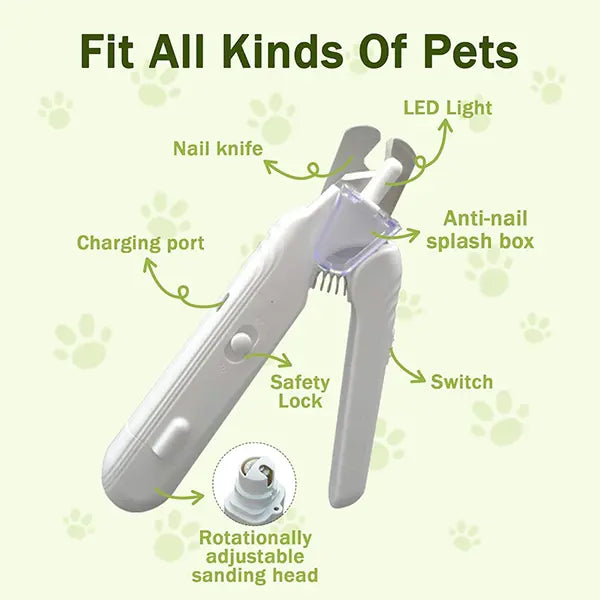 2-in-1 pet nail clipper and grinder