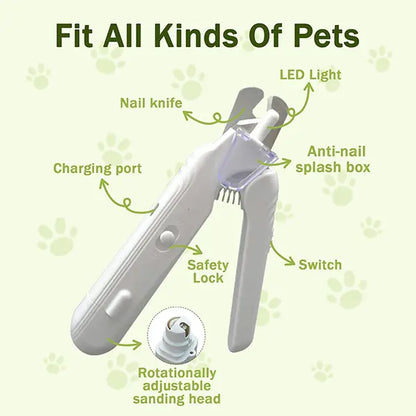2-in-1 pet nail clipper and grinder