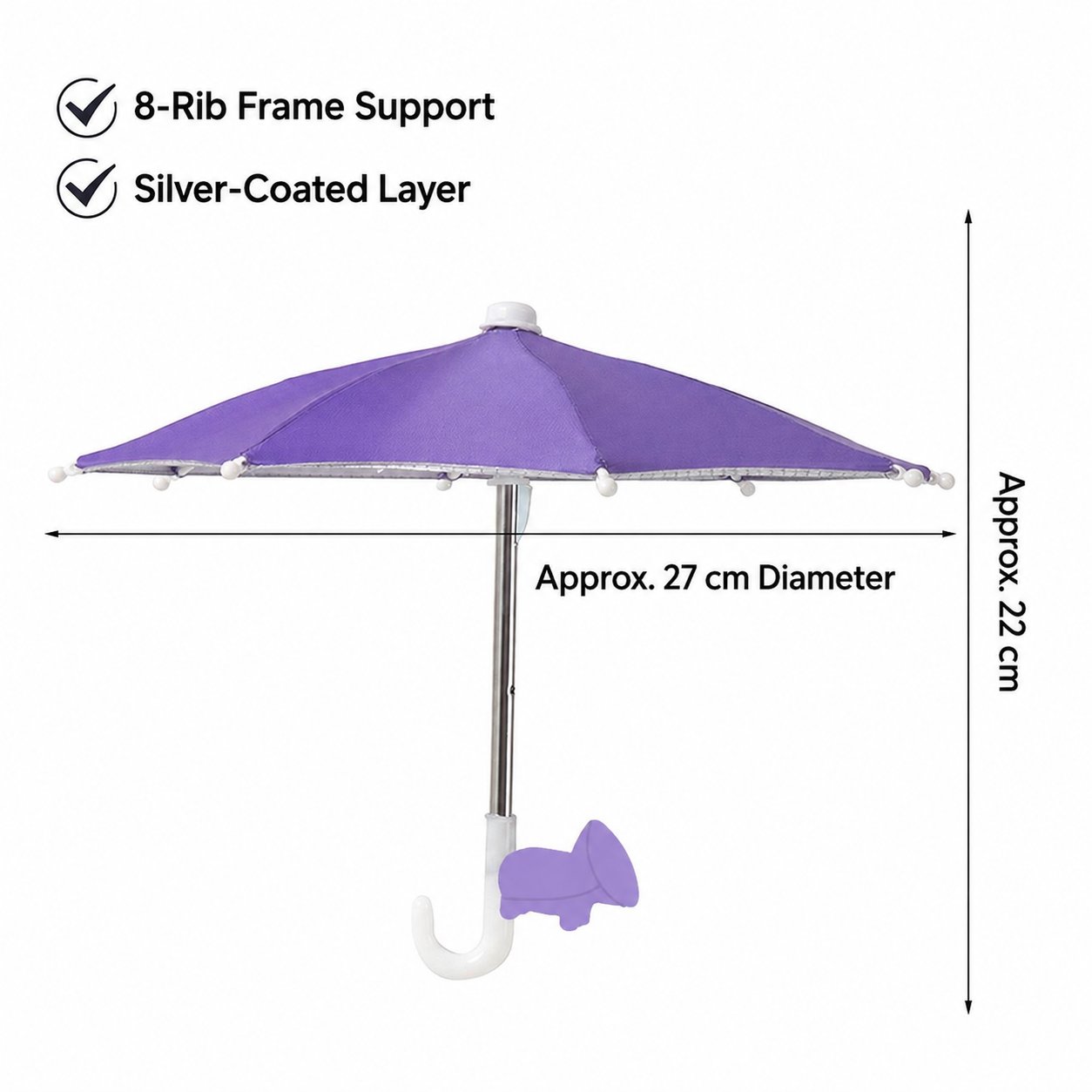 BUY 3 FREE SHIPPING✨Mini Sun/Rain Umbrella for Motorcycle & Bicycle Phone MountShade Your Screen. Save Your Battery.