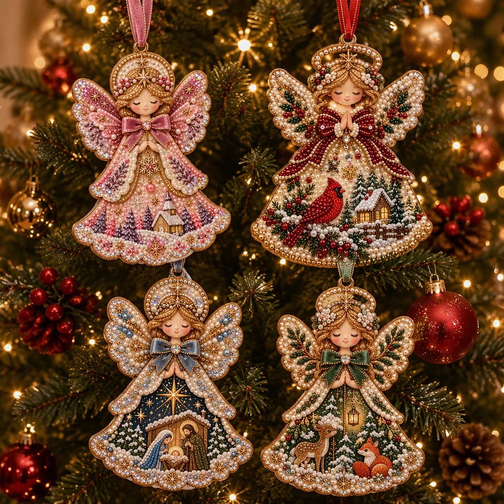🔥Last Day 49% OFF - 👼✨ DIY Pearl Art Christmas Angel Ornament Kit