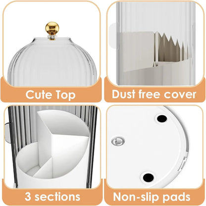 Elegant ToothBrush Holder with Transparent Door Lid