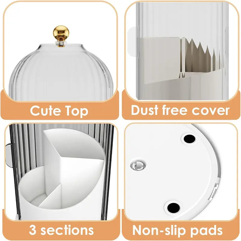 Modern Durable Acrylic Toothbrush Cup Holder with Cover