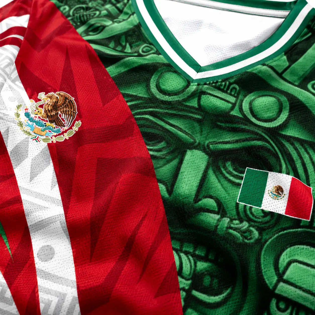 Mexico-Inspired Unisex V-Neck Jersey Shirt for Summer
