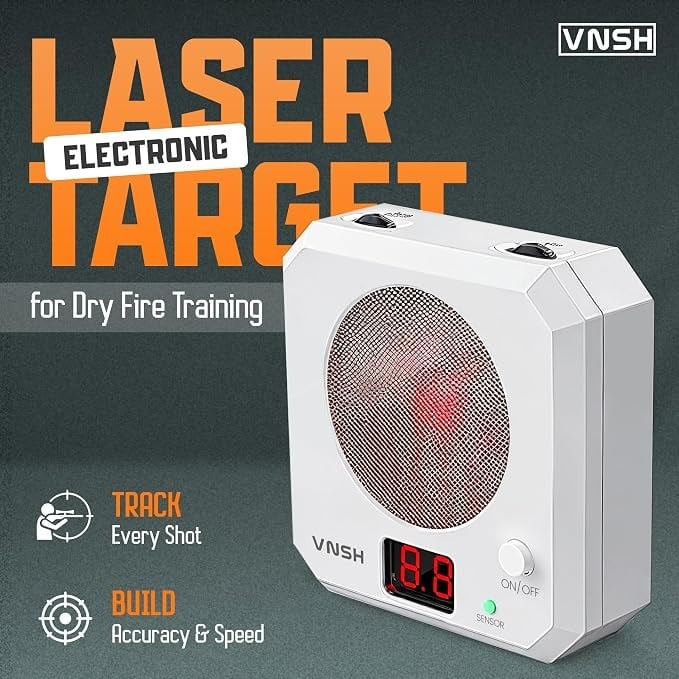 Digital Steel Laser Training Target，Real-Time Visual & Audible Feedback for Dry-Fire Practice.