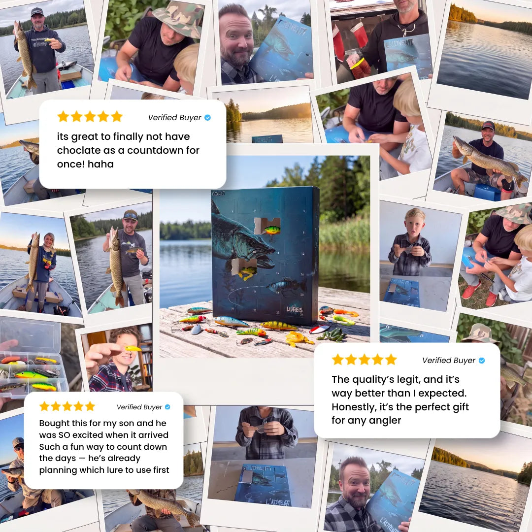 🎣🎄 Angler’s Advent Calendar – 24 Days of Fishing Lure Surprises for Anglers & Fishing Enthusiasts 🎁🐟✨