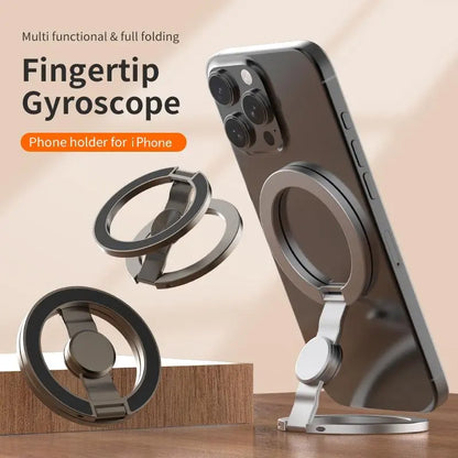 Magnetic Phone Stand & Fidget Spinner – 360° Foldable MagSafe Holder