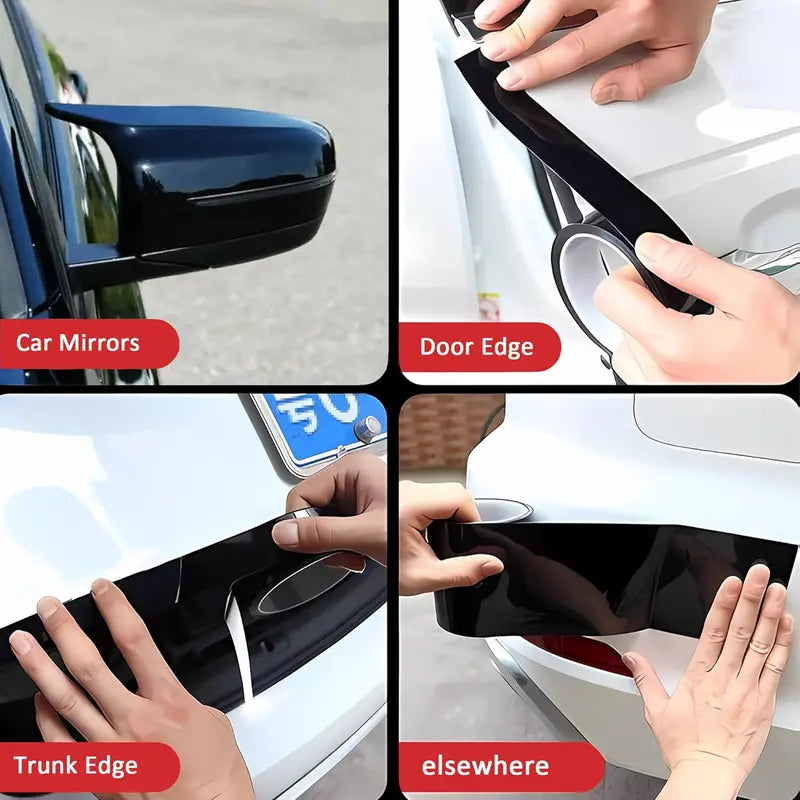 Gloss Black Car Detailing Wrap Tape (4 in x 33 ft)