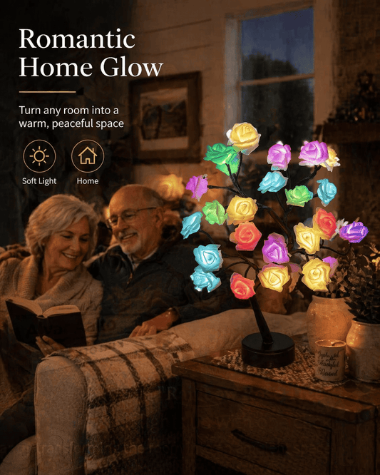 🌹 Romantic LED Rose Tree Light with Remote