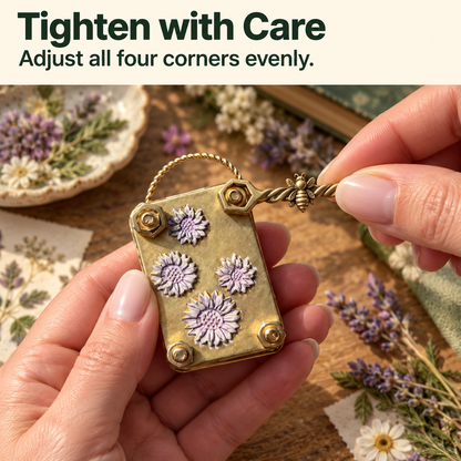 🌸 Mini Brass Flower Press – Pocket-Sized Botanical Keepsakes