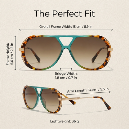 Y2K Retro Fashion Tortoise Shell Polarized Sunglasses