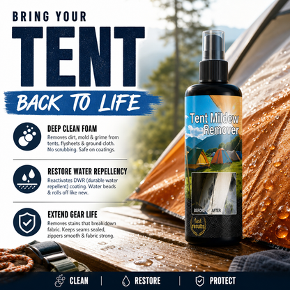 ⛺ Tent Mildew Stain Remover Spray for Outdoor Fabric 🧽