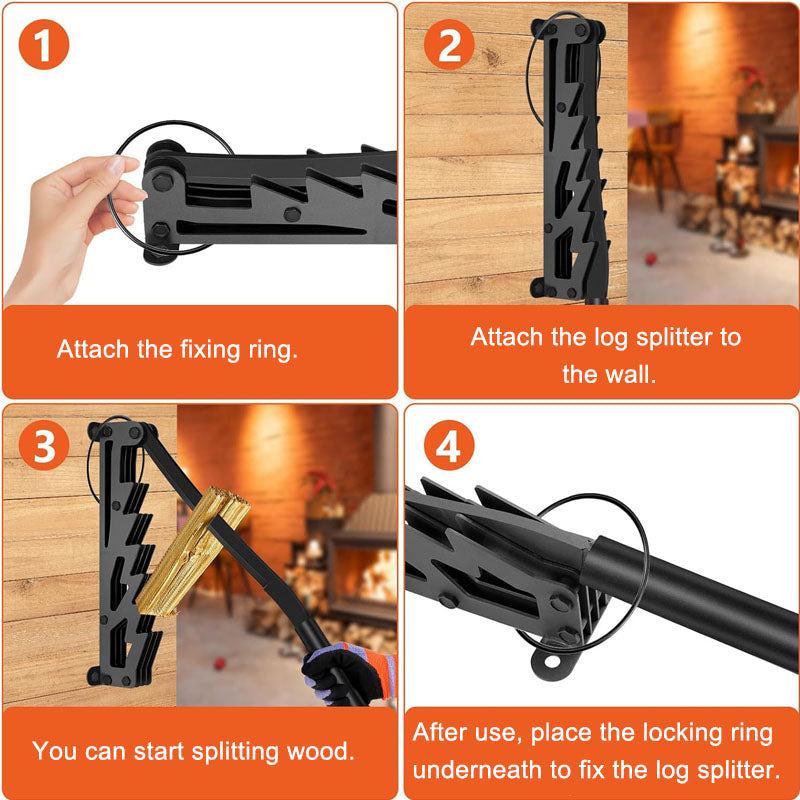 🔥49% OFF German Quality Wall Mounted Kindling Splitter, Safe Manual Firewood Splitting Tool