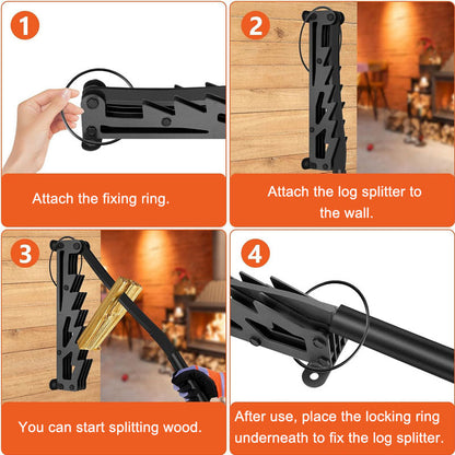 🔥49% OFF German Quality Wall Mounted Kindling Splitter, Safe Manual Firewood Splitting Tool