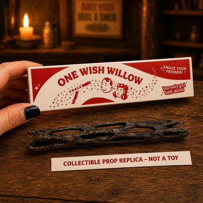 One Wish Willow Prop Replica Collectible with Retro Triangle Box, Cursed Wishing Stick, Fan Gift