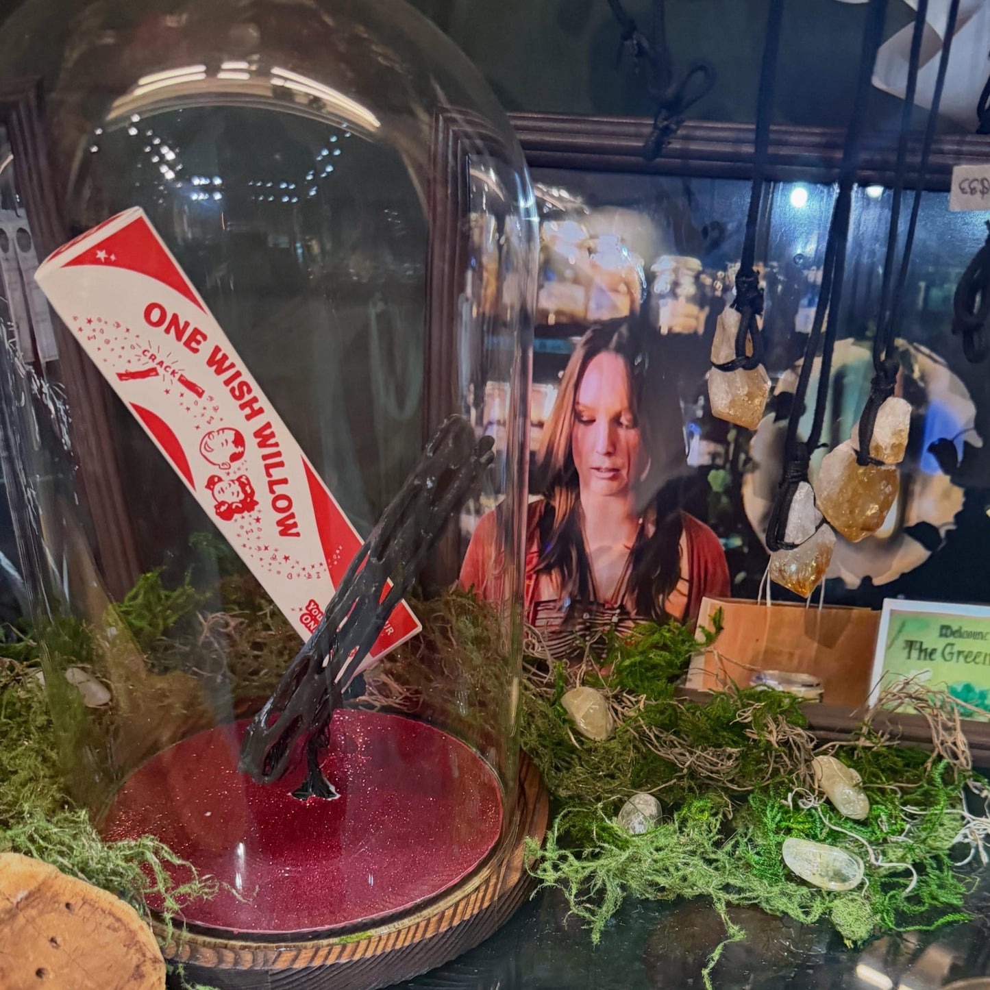 One Wish Willow Prop Replica Collectible with Retro Triangle Box, Cursed Wishing Stick, Fan Gift