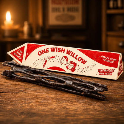 One Wish Willow Prop Replica Collectible with Retro Triangle Box, Cursed Wishing Stick, Fan Gift