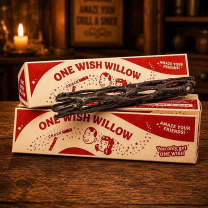 One Wish Willow Prop Replica Collectible with Retro Triangle Box, Cursed Wishing Stick, Fan Gift