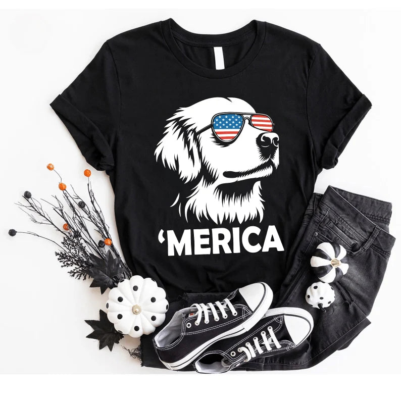 🐶Merica Golden Retriever Shirt | 4th of July Dog Shirt