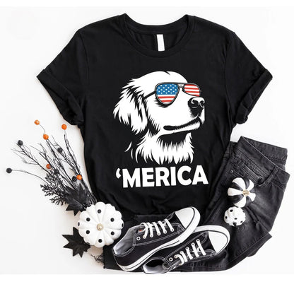 🐶Merica Golden Retriever Shirt | 4th of July Dog Shirt