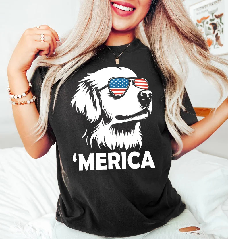 🐶Merica Golden Retriever Shirt | 4th of July Dog Shirt