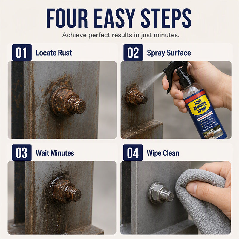 🔧 Rust Rescue Pro Multi-Purpose Spray – Fast-Acting Rust Remover, Penetrating Lubricant & Metal Protector ✨
