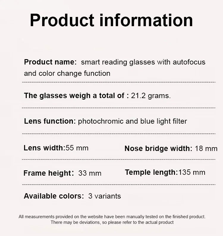 【Co-Created by Designers】Gypsophila Smart Zoom and Color-Changing Reading Glasses