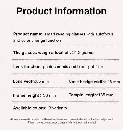 【Co-Created by Designers】Gypsophila Smart Zoom and Color-Changing Reading Glasses