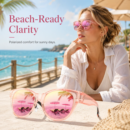 Polarized Fit Over Glasses Sunglasses for Women Men Trendy Square Wrap Around Shades UV400 Protection Lightweight & Durable