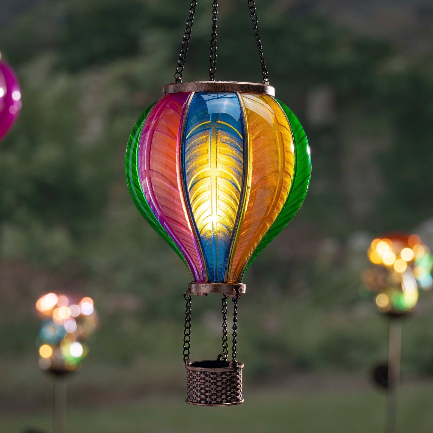 🎁 Free Shipping 🔥Solar Cool Flame XL Hanging Rainbow Balloon Lantern