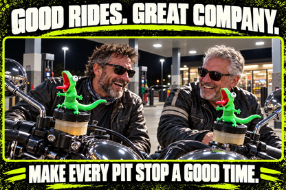 🦎🏍Wobbly Riding Buddy – Car & Motorcycle Decor