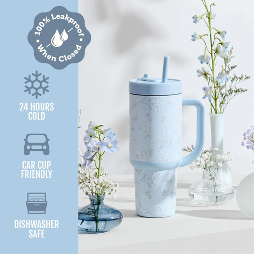 🥤Tumbler – 100% Leakproof with Hide A Straw™ Technology