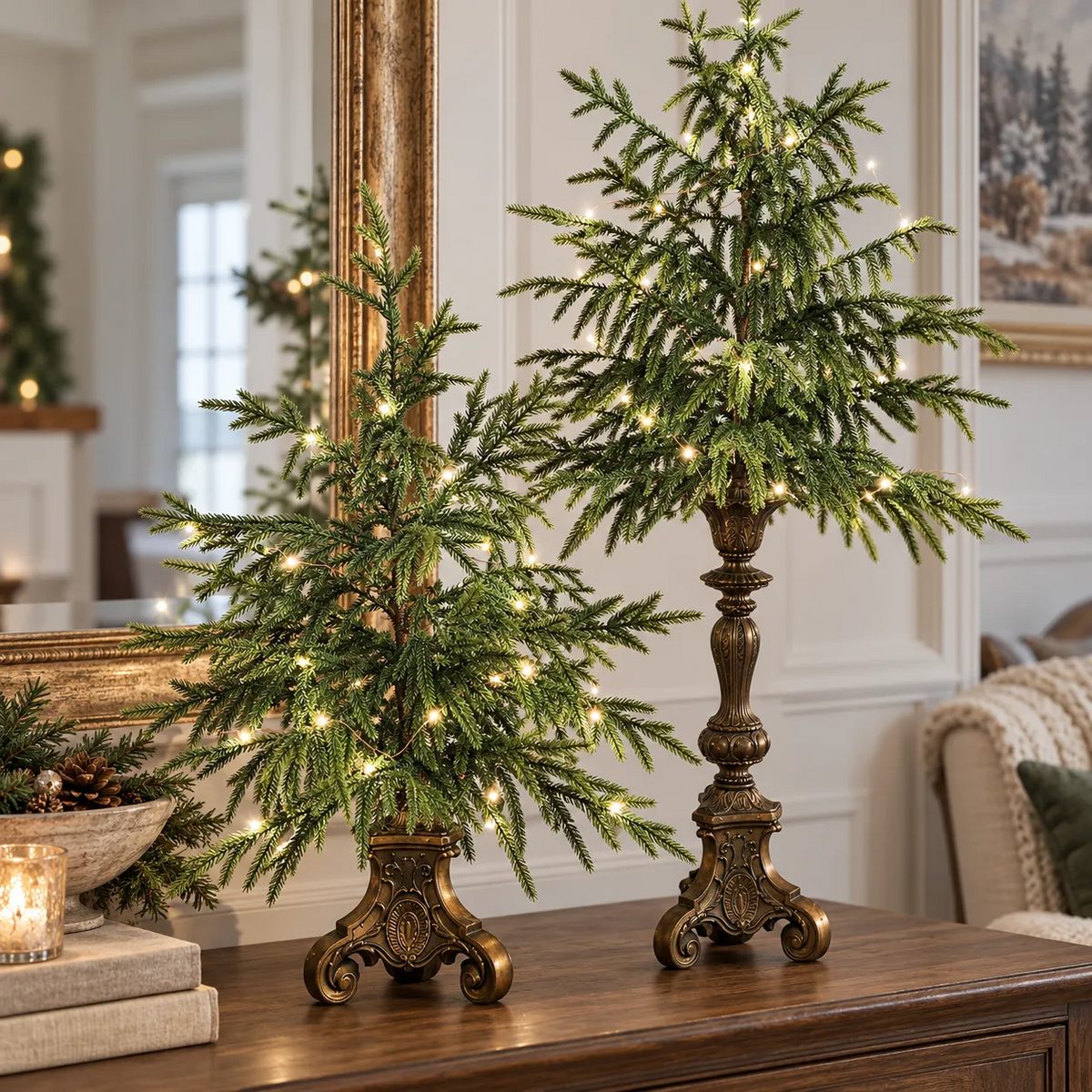 🎄Hot Sale 50%Off🔥Vintage Lighted Norfolk Pine Trees