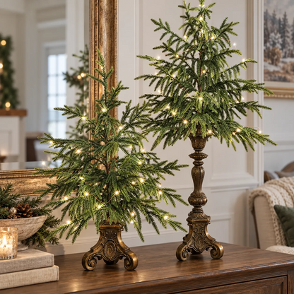 🎄Hot Sale 50%Off🔥Vintage Lighted Norfolk Pine Trees