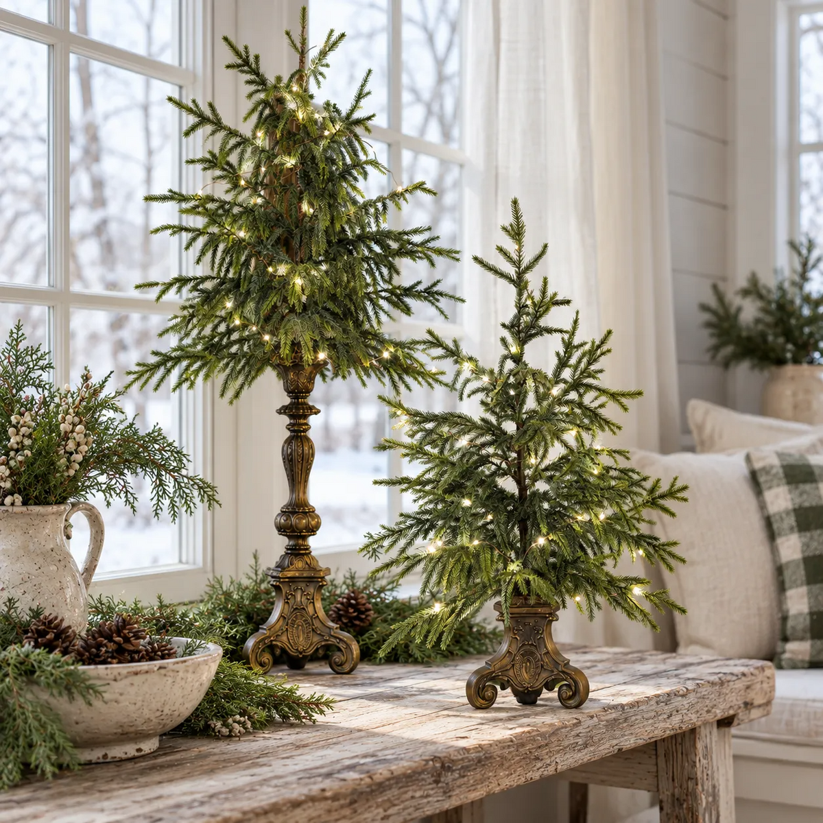 🎄Hot Sale 50%Off🔥Vintage Lighted Norfolk Pine Trees