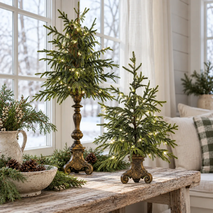🎄Hot Sale 50%Off🔥Vintage Lighted Norfolk Pine Trees