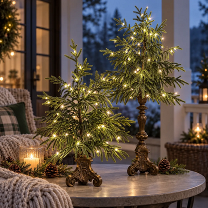 🎄Hot Sale 50%Off🔥Vintage Lighted Norfolk Pine Trees