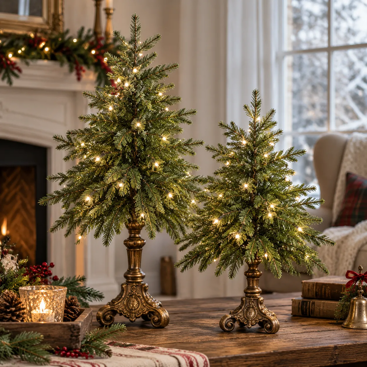 🎄Hot Sale 50%Off🔥Vintage Lighted Norfolk Pine Trees